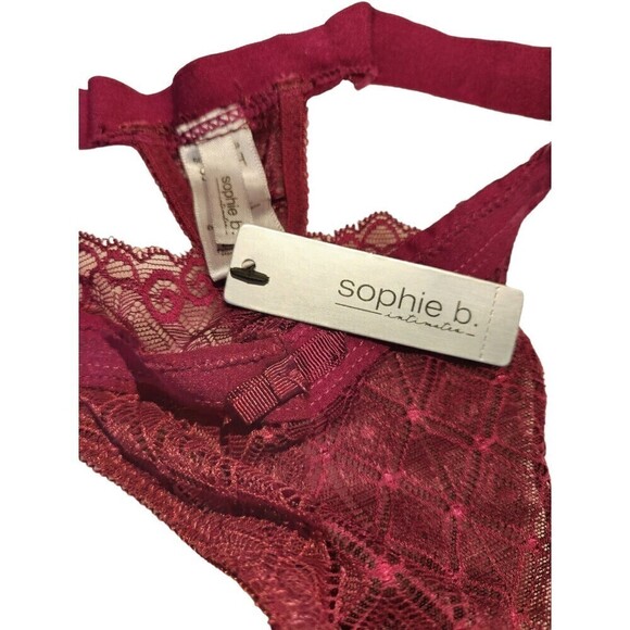 NWT Sophie b. Plum Lace Bra & Thong Set, S - Picture 8 of 8